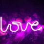 Fancci Pink Love Neon Sign, Decorative Neon Signs for Wall Decor, Cute Neon Light Sign, USB/Battery Love Led Signs Neon Lights for Bedroom, Kids Room, Party, Christmas, New Year Decor (Pink)