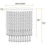 TICOZE Chandelier Ceiling Light Fixture Mini Flush Mount Modern Lighting Beads Shade for Dining Room, Bedroom, Closet, Entryway, Foyer, Hallway, H11.02x W8.66, E12 Bulb Included