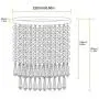 TICOZE Chandelier Ceiling Light Fixture Mini Flush Mount Modern Lighting Beads Shade for Dining Room, Bedroom, Closet, Entryway, Foyer, Hallway, H11.02x W8.66, E12 Bulb Included