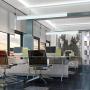 LED Linear Pendant Light Flush Mount Tube Modern Chandeliers for Office Dining Room Kitchen Table, 6000k, White