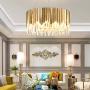 Modern K9 Crystal Chandelier,Raindrop Chandelier Lighting,Flush Mount Led Ceiling Light Pendant Lamp for Dining Room Bathroom Bedroom Livingroom