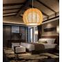 KAYYELAMP 20ft Transparent Plug-in UL On/Off Dimmer Switch Cord Retro Style E26 Lamp Socket Linen Rattan Hollow Double Lampshade Pendant Light for Dining Room Cafe Restaurant Bulbs Not Included