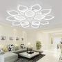 LED Ceiling Light Chandelier Flower Metal Acrylic Ceiling Lamp Fixture for Dining Room Bedroom Cafe Bar Corridor Hallway Entryway Passway Decoration (Not Dimmable - White)
