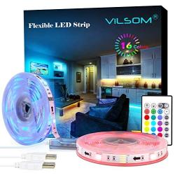 ViLSOM Led Strip Lights, 20 Feet USB Led Light Strip Kit with Remote, RGB 5050 Color Changing Led Lights for Tv Backlight, Bedroom, Room, Home Decorations, 2 Rolls of 10 Feet