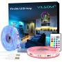 ViLSOM Led Strip Lights, 20 Feet USB Led Light Strip Kit with Remote, RGB 5050 Color Changing Led Lights for Tv Backlight, Bedroom, Room, Home Decorations, 2 Rolls of 10 Feet