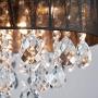 Saint Mossi 13'' Chrome Modern K9 Crystal Chandelier Lighting LED 3-Light Ceiling Light Fixture Pendant Lamp for Dining Room Bathroom Raindrop Light Fixture
