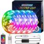 65.6ft LED Strip Lights,BITIANTEAM Smart LED Lights Music Sync Bluetooth Controller SMD 5050 RGB Color Changing Rope Lights 44 Key IR Remote LED Lights for Bedroom Home Party DIY Decoration (4x16.4FT)