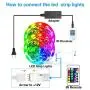 Daybetter SMD 5050 App Control Bluetooth Led Strip Lights- 50ft