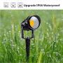 LED Landscape Lights Low Voltage 12V AC/DC 10W Warm White Outdoor Spotlights IP66 Waterproof for Garden Pathway-8pack