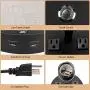 USB Bedside Table Lamp with Outlet, 3-Way Touch Control Dimmable Bedroom Lamp, Set of 2 Bedside Nightstand Lamps Fabric Shade for Bedroom Living Room Office, E26 LED Bulb Included