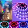 Led Strip Lights, 65.6ft Smart RGB 5050 SMD Led Light Strips Music Sync 600LEDs Color Changing Strip Light Bluetooth APP Control with 40-Key Remote for Bedroom Room Kictchen Home TV