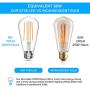Vintage LED Edison Bulb, 6W, Equivalent 60W, Soft White 2700k, Non-Dimmable Led Filament Light Bulb, E26 Base, High CRI 95+ Eye Protection Led Bulb, Clear Glass for Home Bathroom Kitchen, Pack of 5