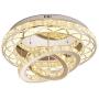 LITFAD Intriguing Multi Ring Crystal Ceiling Light Simple LED Living Room Flush Mount Spotlight Modern Luxury Chandelier Ceiling Lamp in Chrome for Bedroom Dining Room Hotel Entry - Warm Light