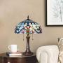 Stained Glass Desk Lamp, Capulina Handcrafted 16.1'' Tiffany Style Table Lamps Accentuate Any Home or Business, Office, Desk, Entry, Living Room with a Classic Feel - Gothic Glass Style