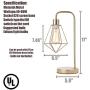 SOTTAE Industrial Gold Cage Table Lamp , cage Desk lamp Vintage Table Lamp Rustic Beside Lamp Rustic Desk Lamp Modern Table Lamp Metal Nightstand Lamp Bedside lamp for Bedroom,Living Room