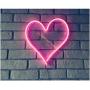 Britrio LED Neon Light Sign, 13.4”x12.6” Heart Shape Neon Sign Wall Hanging Sign Wall Art for Bar Bedroom Living Room Kid’s Room Party,Home Decor Neon Night Light USB Powered(Pink Heart)