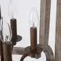 KSANA Farmhouse Chandelier, 5-Light Wood Drum Lantern Pendant Chandeliers for Dining Room, Bedroom, Kitchen Island, Foyer and Living Room