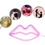 Lip Shaped Neon Signs Led Neon Light Art Decorative Lights Wall Decor for Children Baby Room Christmas Wedding Party Decoration (Pink)
