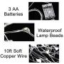 Alkbo Battery String Lights,Fairy Lights for Bedroom Wedding Party Christmas Halloween,10Ft 30LEDs (Purple)