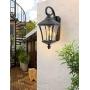 Outdoor Wall Light Fixtures as Porch Light Waterproof Exterior Light Fixtures Wall Mount 18.3''H Weather Resistant Black Finish with Clear Glass Outdoor Wall Sconce for House Garage Driveway Patio