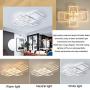 Asobp LED Ceiling Light Fixture Dimmable Living Room Kitchen with Remote Control Hanging Lamp Modern Dining Room Flush Mount Acrylic Lighting for Bedroom Geometric Modeling Design Kitchen LED