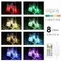 96FT RGB String Lights White Cord, Pergola Lights, Linkable & Extendable, Commercial Light String for Christmas, Halloween, Wedding Lights for Party, 2-Pack (48FT for Each)