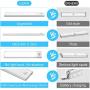 PHENHU LED Motion Sensor Light Indoor,USB Wireless Rechargeable Magnetic Light Stick-on Anywhere,Under Cabinet LED Lighting LED Closet Lights for Wardrobe, Kitchen, Stairs, Bedroom, Corridor(3 Packs)