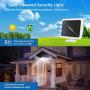 Solar Lights Outdoor,AOBISI 1600LM Led Security Light IP65 Waterproof Outdoor Flood Light, 3 Adjustable Heads for Entryways, Patio, Yard (White)