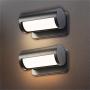 LMP Modern Outdoor Wall Light Wall Sconce Lighting with LED 13W Lamp Wall LED Lamp 1200LM 2 Pack…