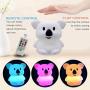 Big Size Night Lights Kid, Bedside lamp, Bedroom Light, LED Lights, Baby Nursery lamp, Break Resistant, Eye Caring, Adjustable Brightness & Color and Time setting, Touch + Remote Control - Large Koala