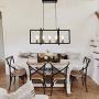 Modern Kitchen Island Light Pendant Chandelier 5-Light Ceiling Light Industrial Pendant Lighting Fixture Matte Black with Antique Brass Finish