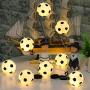 LED String Light, Home Decoration Fairy Light String Light, Football Soccer Shaped Fairy Lights for Garden Home Easter Carnival Parties(Multicolor)