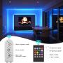50Ft/15m LED Strip Lights, Color Changing RGB LED Light Strips with Remote, Music Sync Built-in Mic Bluetooth App Controlled 5050 LED Lights for Bedroom, Kitchen,2×25ft