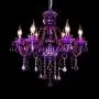 LAKIQ Crystal Modern Chandelier Lighting Fixtures Living Room Bedroom Hanging Pendant Light Candle Candelabras Shape Length Adjustable for Dining Room (Purple, 6 Lights) LAKIQ Crystal Modern Chandelier Lighting Fixtures Living Room Bedroom Hanging Pendant Light Candle Candelabras Shape Length Adjustable for Dining Room (Purple, 6 Lights)