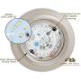 Hamilton Hills New Round Flush Mount Thin Ceiling Light |  LED Disc Shaped Thinnest Round Dimmable Lighting Fixture | Direct Wire Lights No Drywall Work Required 4000K Cool Light 5.5'' Brushed Nickel