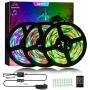 50FT Dream Color Music Led Strip Lights, 810pcs Music LED Lights Strip Flexible Rope Light with IR 20 Keys Remote, Rainbow Music to Sync Led Strip for Bedroom Party Christmas Halloween Decoration