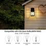 DEWENWILS Dusk to Dawn Outdoor Wall Light, Exterior Wall Lantern with Photocell Sensor, E26 Socket, Clear Glass, Waterproof, Black Wall Sconce Fixture for Porch, Garage, Doorway
