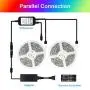 Led Strip Lights Sync to Music, Tasmor 32.8ft 5050 RGB Light Color Changing with Music IP65 Waterproof LED Rope Light with Controller for Home, Room, Bar, Party