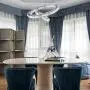 KAI Modern Crystal Chandelier Dimmable with Remote Control Temperature Adjustable Pendant Light with 4320LM Chrome Adjustable Height 2 Rings Flush Mount Ceiling Lighting for Dining Room