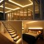 LE 12V LED Strip Light, Flexible, Waterproof, SMD 2835, 300 LEDs, 16.4ft Tape Light for Home, Kitchen, Christmas and More, Warm White
