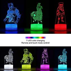 3D Battle Royale Night Light - 3 Pattern 16 Color Change Decor Lamp with Remote & Smart Touch, Christmas and Birthday Gifts for Battle Royale Fans