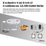 32.8ft/10m Warm White LED Strip Lights, Megulla Flexible Dimmable Light Strip 2835 150LEDs for Room Bedroom Kitchen Cupboard Bar, LED Tape Light with Timer and ETL-Listed Power Supply