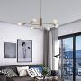 Contemporary Chandeliers Sputnik 6 Lights Modern Pendant Lighting Brushed Nickel Finish Light Sputnik Fixture Semi Flush Mount Ceiling Lighting Modern Pendant Lighting for Kitchen Dining Room