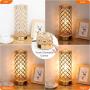 Touch Control Crystal Table Lamp with 2 USB Charging Ports, 3-Way Dimmable Bedside Desk Lamps with Decorative Gold Crystal Lampshade, Nightstand Lamp for Bedroom Living Room, T45 E26 LED Bulb Included
