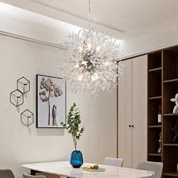 LightInTheBox Modern Electroplated Globe Chandeliers Firework Led Vintage Pendant Lights Living Room Dining Room G9 Christmas Decoration (Chrome, Warm White)