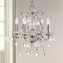 Grace Chrome Chandelier 17'' Wide Clear Crystal 4-Light Fixture for Dining Room House Foyer Kitchen Island Entryway Bedroom Living Room - Vienna Full Spectrum