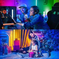 65.6ft hyrion Smart Led Strip Lights, 2 Rolls of 32.8ft RGB Color Changing Light Strips with Bluetooth Controller and 24 Keys Remote Sync to Music for Bedroom, Party