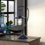 Henn&Hart Nautical Bedside Table Lamp for Kitchen, Dining Room, Living Room, Foyer, Blue