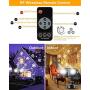 ALOVECO Christmas Snowflake Projector Lights Outdoor, Upgrade Rotating LED Snowfall Projection Lamp with Remote Control, Waterproof Sparkling Landscape Decorative Lighting for Halloween Xmas Party