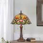 Victorian Tiffany Glass Lamp, Capulina Handcrafted 15.7'' Stained Glass Table Lamp, Tiffany Desk Lamp Accentuate Any Home or Business, Office, Desk, Entry, Living Room with a Gothic Glass Styles
